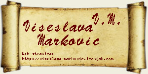 Višeslava Marković vizit kartica